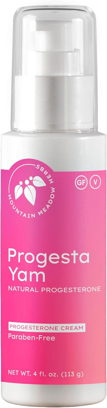 Mountain Meadow Herbs Progesta-Yam Cream – Bioidentical Progesterone From Wild Yam – Menopause & Perimenopause Hormone Support – Physician Developed, 3Rd Party Tested, Non-Gmo, 4Oz