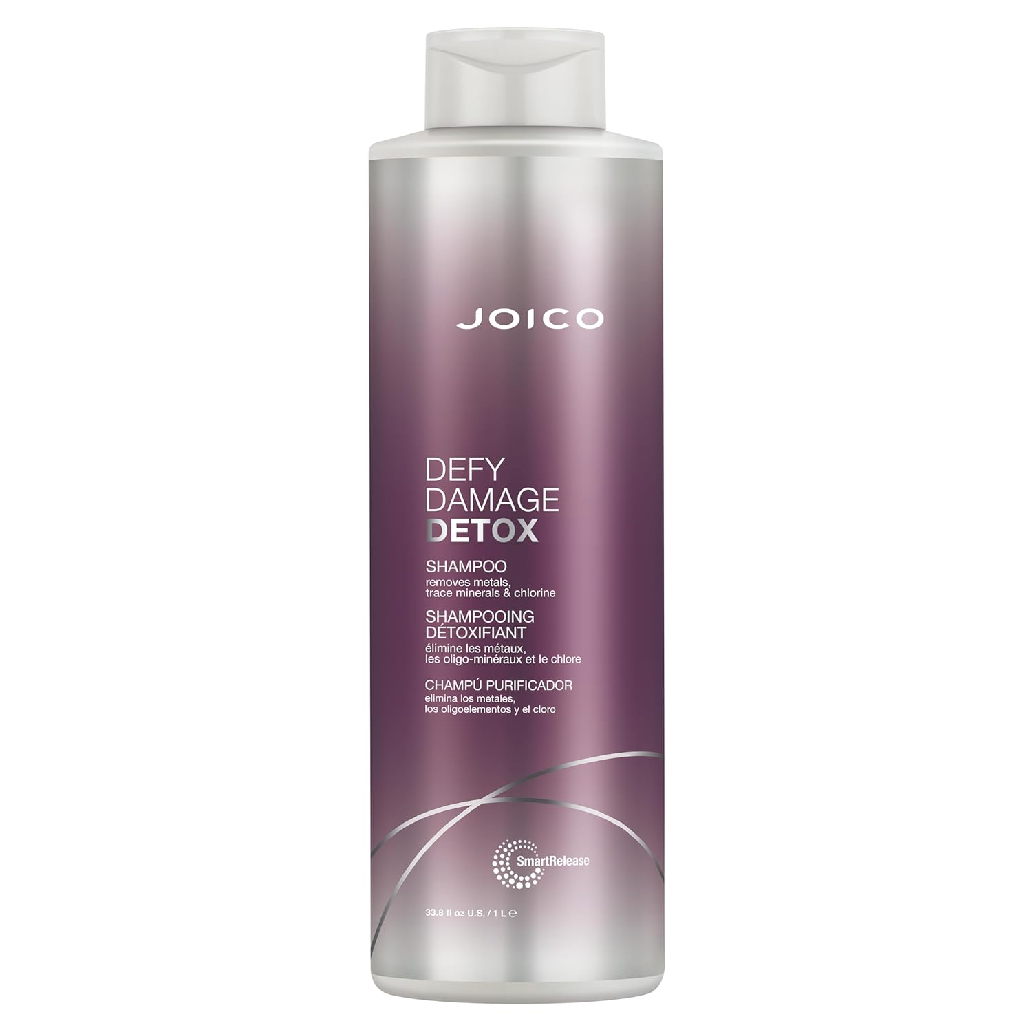 Joico Defy Damage Detox Shampoo | Removes Chlorine, Hard Water Residue, Product Buildup, Metals, & Trace Minerals | Strengthens Bonds & Preserves Hair Color | Vegan | Sulfate-Free | 33.8 Fl Oz