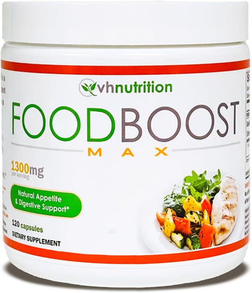 Vh Nutrition | Foodboost Max | 1300Mg Appetite Stimulant* Weight Gain Pills* For Men And Women | Formulated With Gentian, Turmuric, Fennel | 120 Capsules