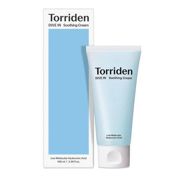 Torriden Dive-In Hyaluronic Acid Soothing Cream (Tube) 3.38 Fl Oz | Revitalizing Facial Moisturizer For Sensitive, Dry Skin | Fragrance-Free, Alcohol-Free, No Colorants | Vegan, Cruelty-Free