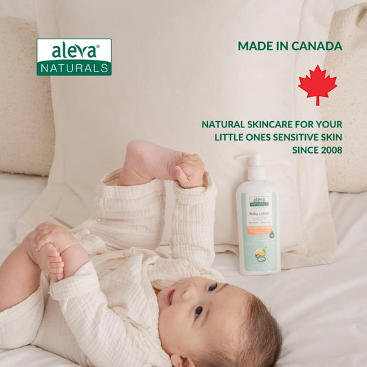 Aleva Naturals Daily Soothing Moisturizer | For Sensitive Dry Skin | Face And Body Lotion | Made With Natural And Organic Ingredients | For Babies And Toddlers - 8 Fl. Oz / 240Ml
