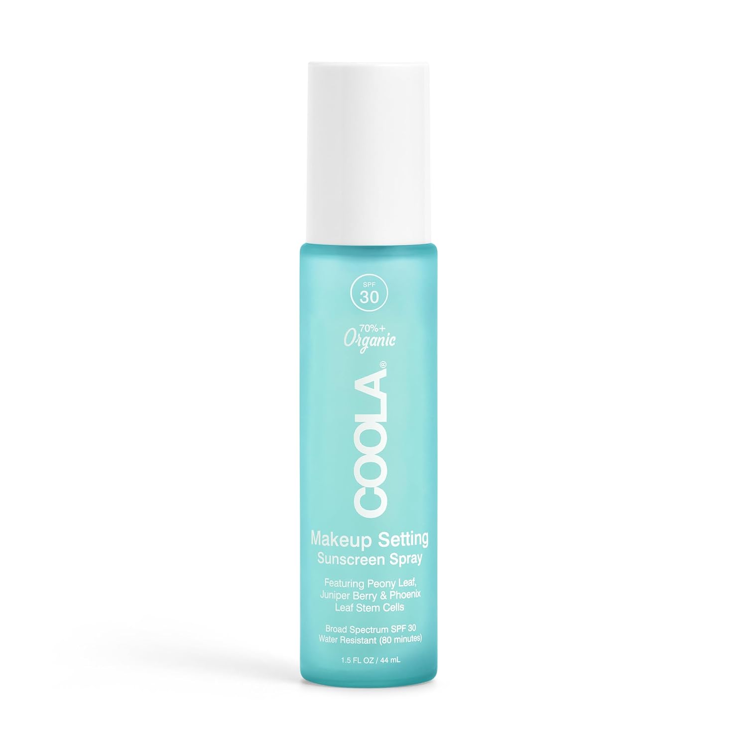 Coola Organic Makeup Setting Spray With Spf 30, Hydrating Makeup Protection & Sunscreen Made With Cucumber & Aloe Vera, Dermatologist Tested, Alcohol Free, 1.5 Fl Oz