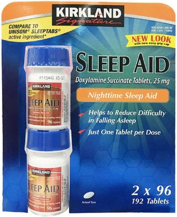 Kirkland Signature Sleep Aid Doxylamine Succinate 25 Mg X Tabs (53201812) No avor 96 Count