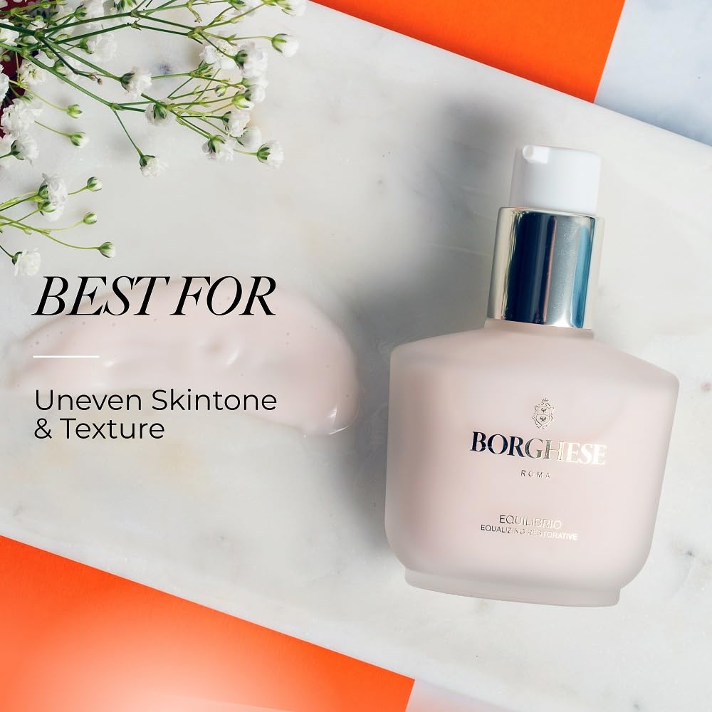 Borghese Equilibrio Equalizing Restorative - Lightweight Oil Free Moisturizer For Uneven Skin Tone & Texture, For Combination, Normal & Oily Skin : Beauty & Personal Care