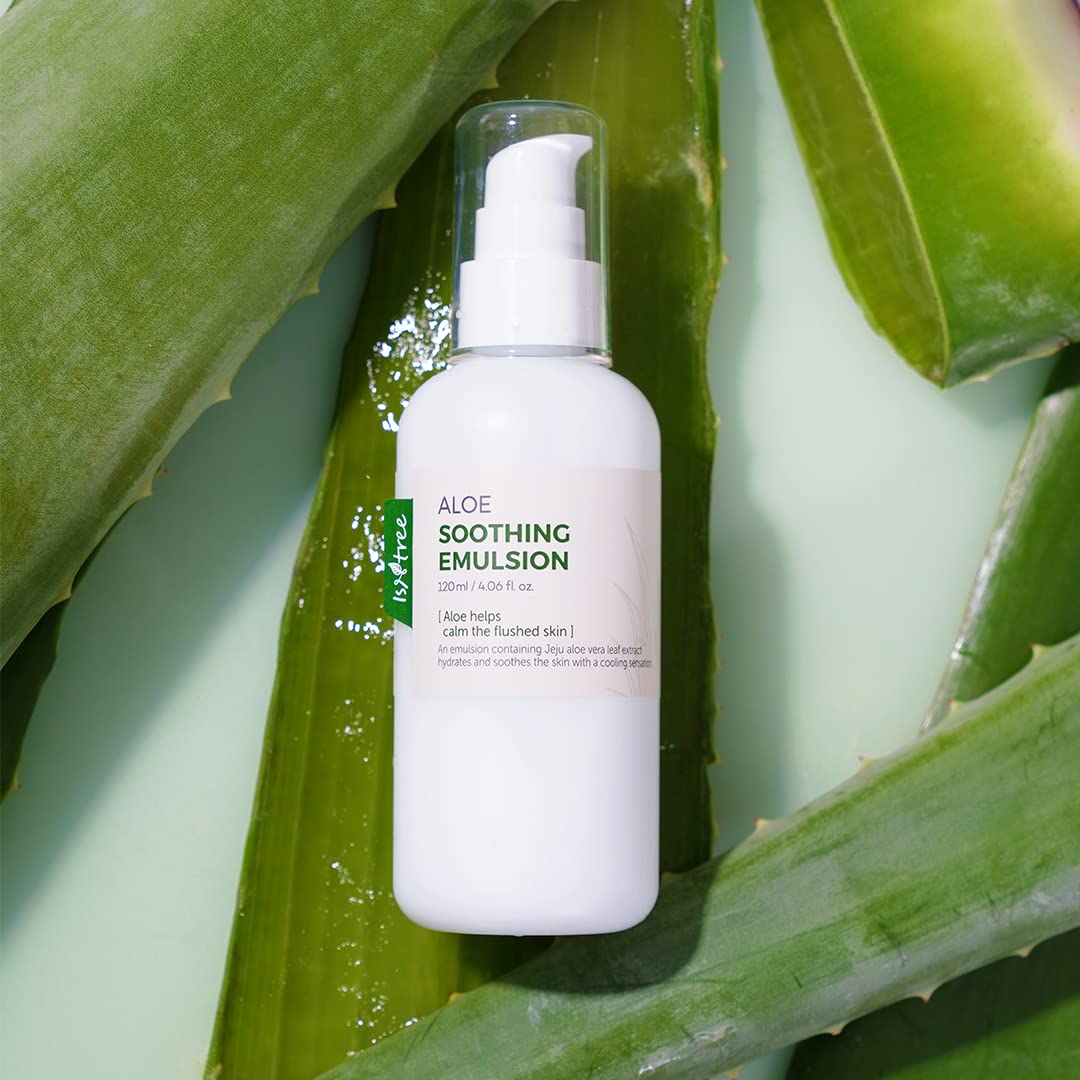 Isntree Aloe Soothing Emulsion 120Ml 4.05 Fl.Oz | Aloe From Jeju | Relieves Sensitive Skin | Moisturizes The Skin Lightly : Beauty & Personal Care
