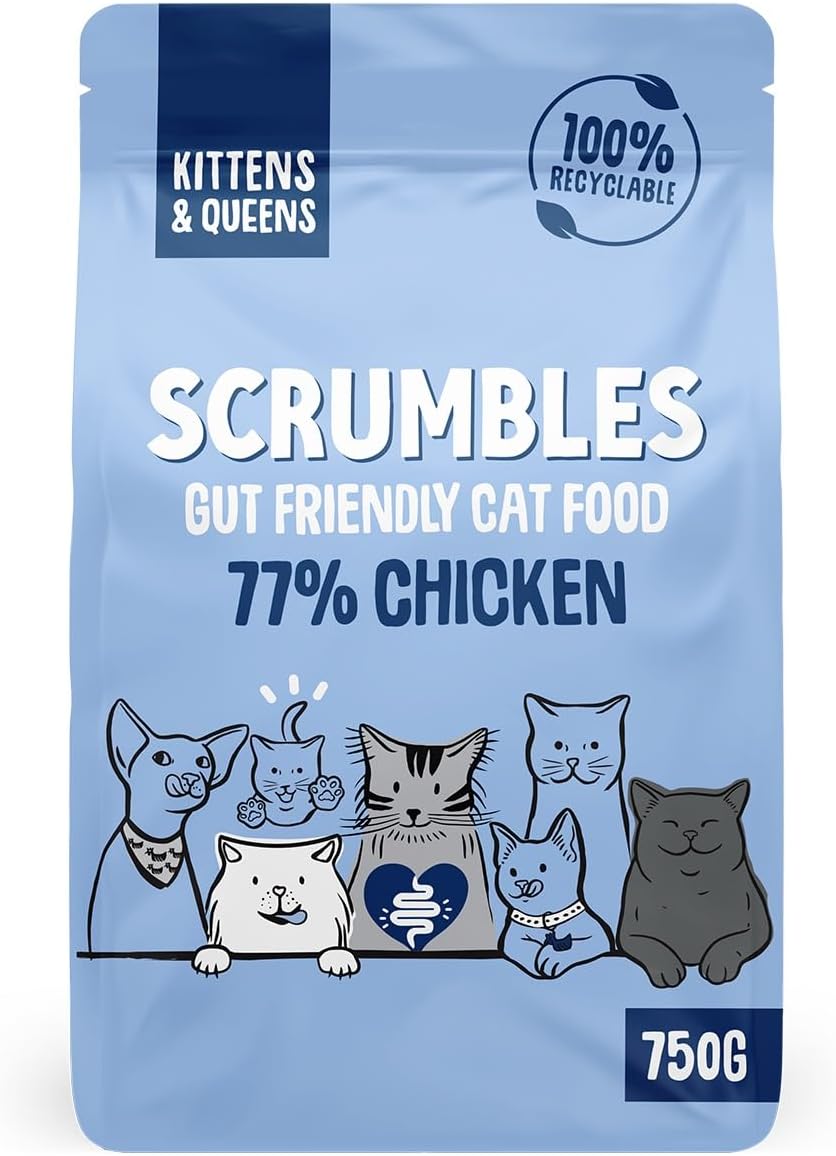 Scrumbles Complete Dry Kitten Food, Gluten Free Recipe, 750g,package may vary?CKC-750