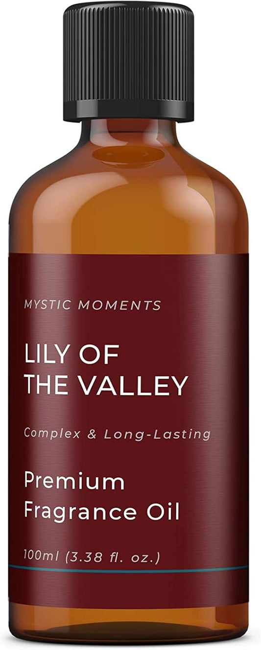 Mystic Moments | Lily of The Valley Fragrance Oil - 100ml - Perfect for Soaps, Candles, Bath Bombs, Oil Burners, Diffusers and Skin & Hair Care Items