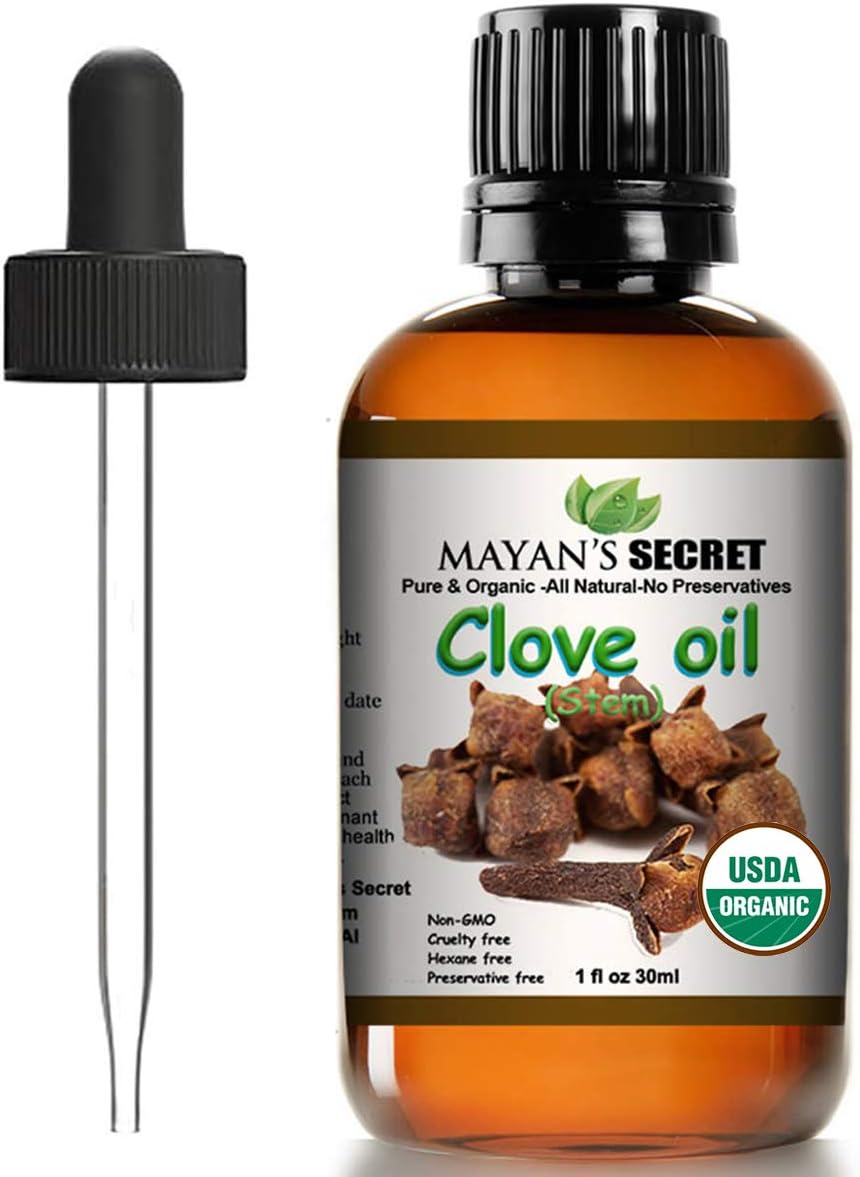 Mayan'S Secret Usda Certified Organic Pure Clove Stem Essential Oil - Pure And Natural, 1Oz Bottle : Beauty & Personal Care