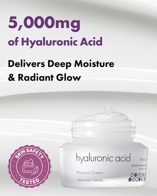 It'S Skin Hyaluronic Acid Moisture Cream, Hydrating & Firming Face Moisturizer For Dry To Combination Skin, Long-Lasting Hydration, Day & Night Cream 1.69 Fl.Oz