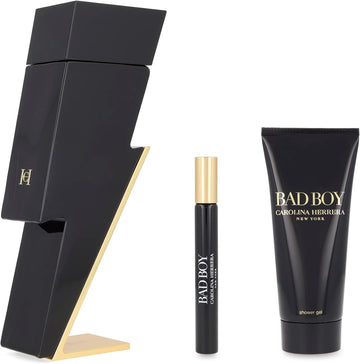 Herrera Bad Boy Set: Edt Spray 100Ml + Shower Gel 100Ml + Edt Spray 10Ml
