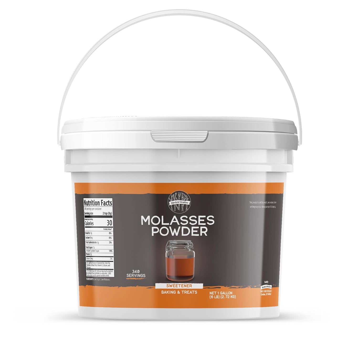 Birch & Meadow Molasses Powder, 1 Gallon, Sweetener, For Baking