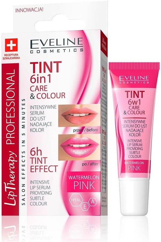 Lip Therapy Professional 6 In 1 Care And Color Intensive Lip Balm And Moisturizer (Watermelon Pink) : Beauty & Personal Care