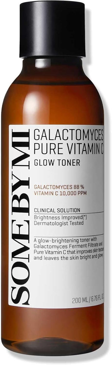 Some By Mi Galactomyces Pure Vitamin C Glow Toner - 6.76Oz, 200Ml - Korean Daily Vitamin C Face Toner For Skin Brightening - Glass Skin Routine With Skin Texture, Elasticity Care - Korean Skin Care