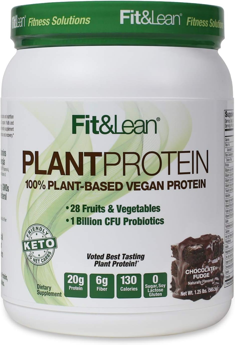 Fit & Lean Plant Protein, Organic, Vegan Meal Replacement Protein Powd
