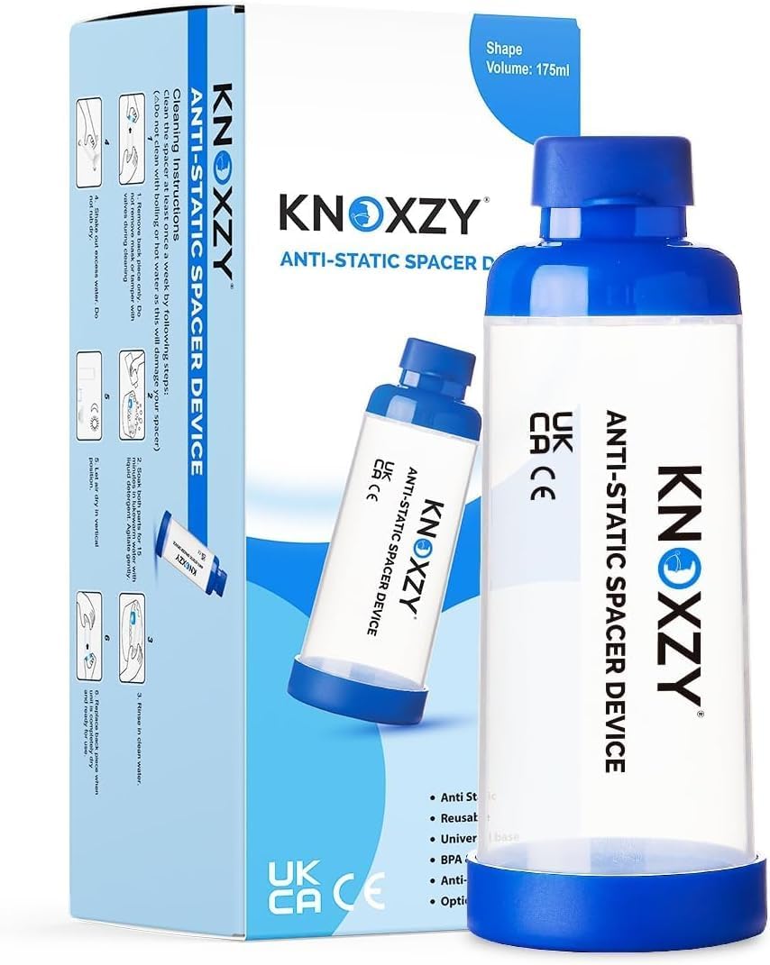 Knoxzy Anti-Static Spacer Device, Inhaler Chamber, Use With Metered Dose Inhaler, Bpa And Latex Free