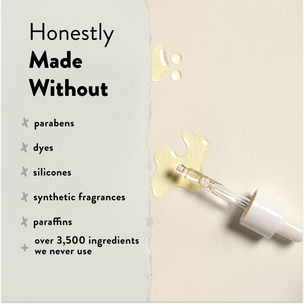 Honest Beauty Organic Facial Oil for All Skin Types | Nourishes + Replenishes | Avocado Oil, Apricot Oil, Jojoba Oil | Naturally Scented, EWG Verified, Vegan + Cruelty Free | 1 fl oz : Beauty & Personal Care