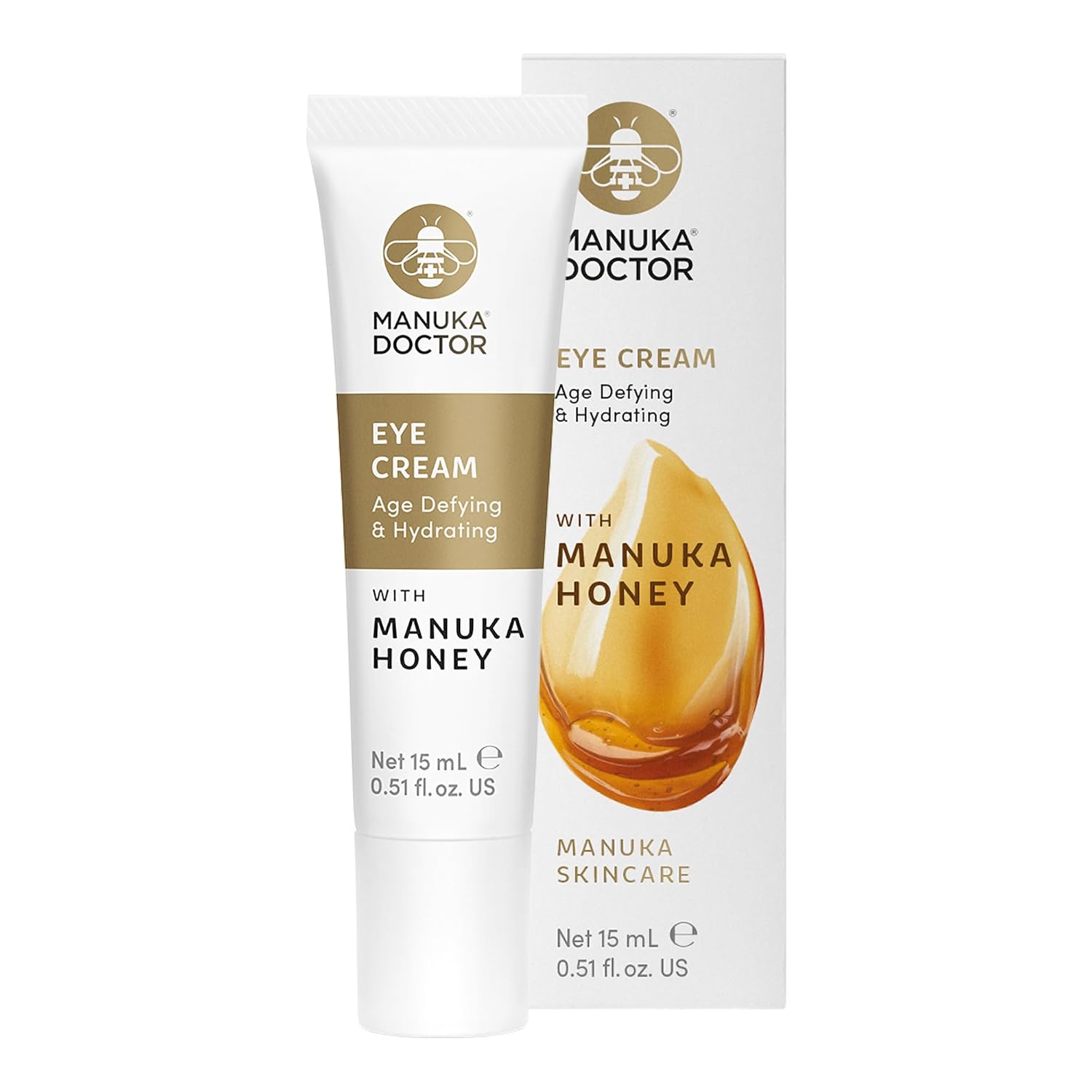 Manuka Doctor Peptide Eye Cream - Anti Aging & Hydrating With Manuka Honey, Peptides, Purified Bee Venom & Vitamin E To Reduce Dark Circles, Wrinkles & Puffiness, Age Defying Skin Care (.51 Fl Oz)