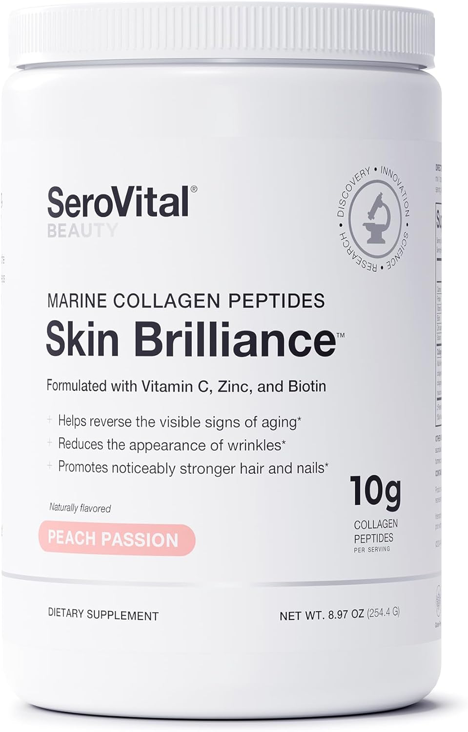 Serovital Skin Brilliance, 18 Serving Tub, 8.97 Oz, Peach Passion