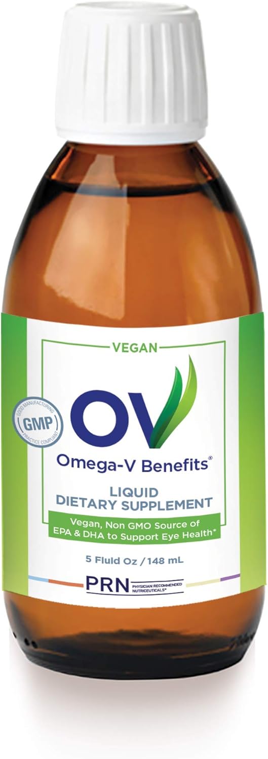 Prn | Omega-V Benefits - Vegan Omega-3 Supplement With 1000Mg Epa And Dha - Premium, Sustainable Algae Omega 3 For Plant-Based & Vegetarians – Support Heart, Brain, Joint & Eye Health 1 Month Supply