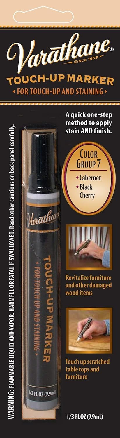 Rust-Oleum Varathane 215358 Wood Stain Touch-Up Marker For Cabernet, Black Cherry