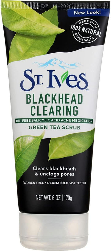 St. Ives Blackhead Clearing Face Scrub Green Tea 6 Oz(Pack Of 3)