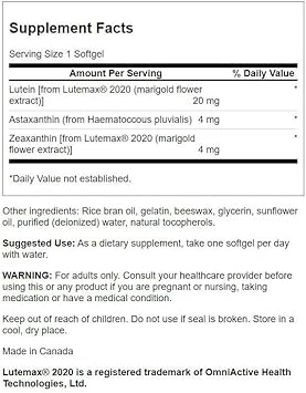 Swanson Ultimate Ocular Antioxidant 30 Sgels