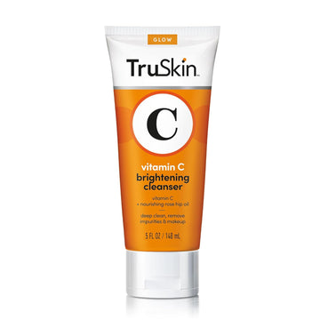 TruSkin Vitamin C Cleanser for Face - Brightening Face Wash with Vitamins C & E, Rosehip Oil, Aloe Vera and MSM - Deep Clean and Refresh for Radiant, Healthy-Looking Skin, 5 fl oz