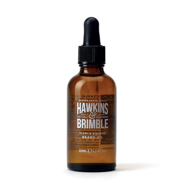 Hawkins & Brimble - Beard Oil For Men, 50Ml - Promotes Beard Growth Oil For Grooming, Styling, Softener, Repair And Nourishing - Argan And Olive Oil - Beard Care Routine With Shea Butter And Vitamin E