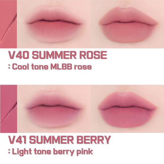 Bbia Last Velvet Tint - Soft & Creamy Matte Finish Lip Stain, Blur Effect With Velvety Texture, Long-Lasting, High Pigment, Lightweight, Non-Drying, Vegan, Korean Lip Makeup (V23 Romantic Note)