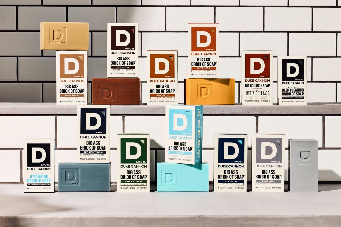Duke Cannon Supply Co. Extra Large Bar Soap Bundle - Men'S Natural Bar Soap With Masculine Scents - American-Made Soap - All Skin Types -Big Brick Of Soap - Sawtooth,10 Oz : Beauty & Personal Care