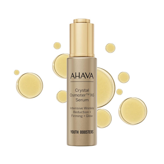 Ahava Crystal Osmoter X6 Serum - Revolutionary Youth Booster & Intense Wrinkle Reduction, Enhances Youthful Glow & Firming, Enriched With Exclusive Blend Of Dead Sea Osmoter & Jojoba Oil, 1 Fl.Oz : Beauty & Personal Care