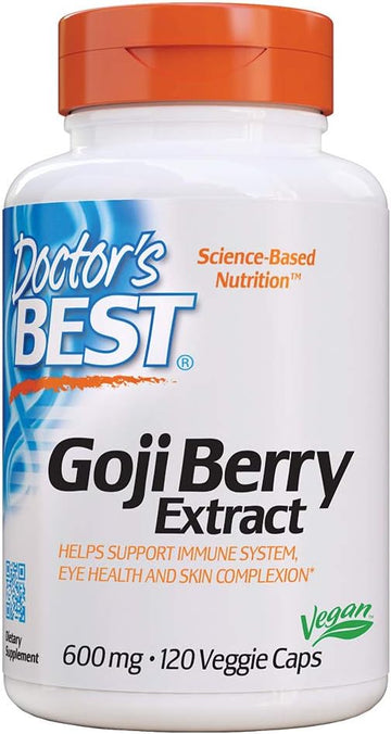 Doctor'S Best Goji Berry Extract, Non-Gmo, Vegan, Gluten Free, 120 Veggie Caps (Drb-00153)