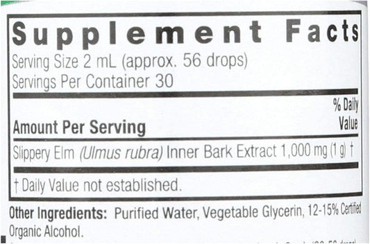 Nature's Answer Low-Organic-Alcohol Slippery Elm 2 Extract | Herbal Supplement | Supports Mucous Membranes | Demulcent Herb | Kosher | Gluten-Free | Pack of 1
