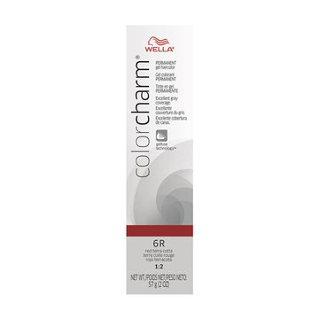 Colorcharm Permanent Gel, Hair Color For Gray Coverage, 6R Red Terra Cotta