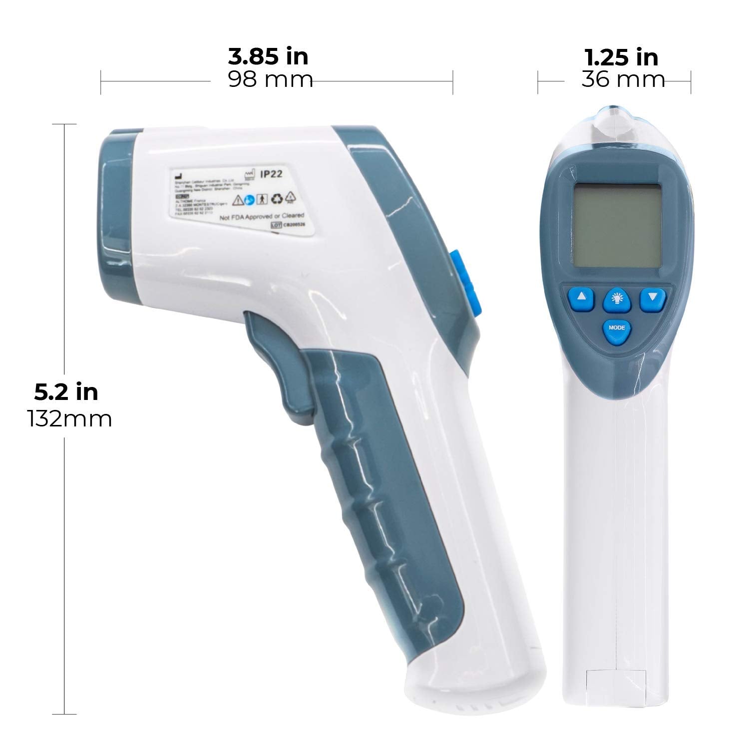 Aain 8836 Forehead Thermometer, Baby and Adults Thermometer,Digital Non-Contact Forehead Infrared Thermometer, Backlight LCD Screen with Date Memory (32 Readings) : Baby