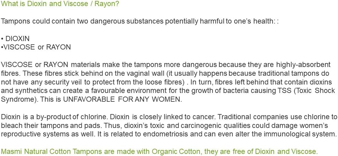 14 Masmi Super Plus Applicator Tampons Certified Organic Cotton, Hypoallergenic, Biodegradable, Perfume, Viscose, Rayon, Chlorine and Dioxin Free (Triple Pack)