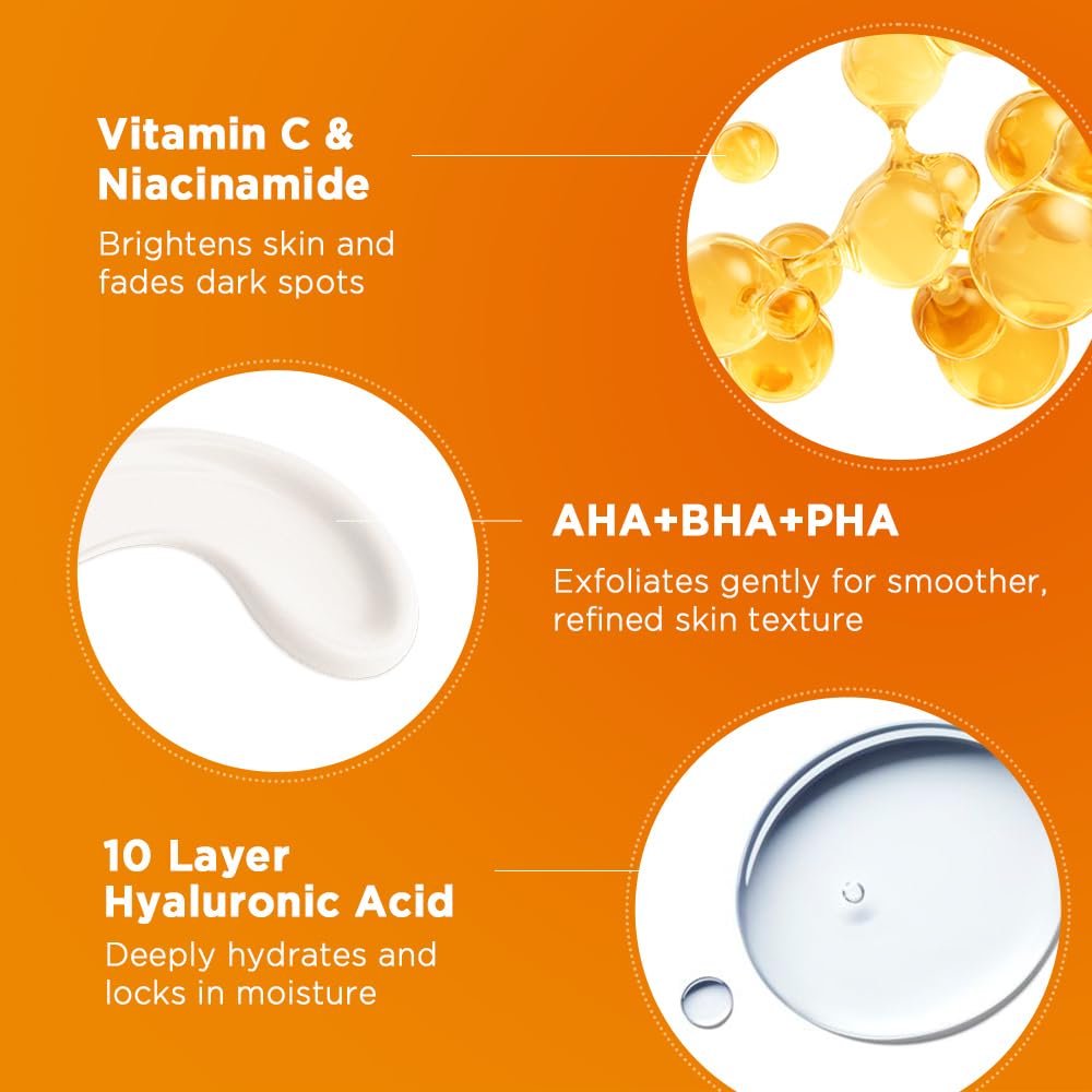 Nightingale C Toning Sleeping Mask, Overnight Face Mask For Face, Vitamin C + Niacinamide +Aha, Bha, Pha+ Hyaluronic Acid, Moisturizing & Visibly Brighten, Korean Skin Care : Beauty & Personal Care