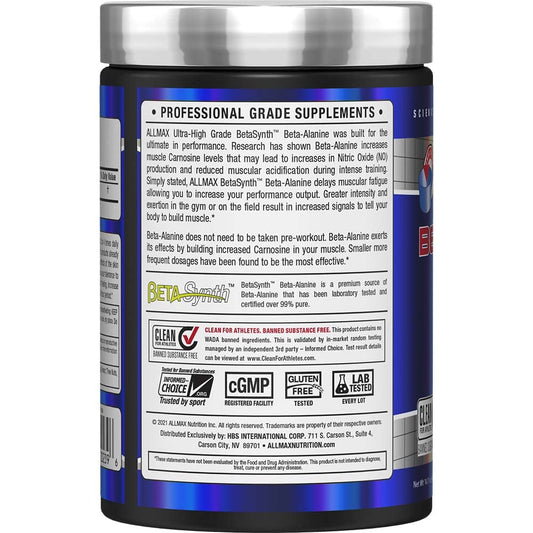 ALLMAX Essentials BETA-Alanine - 400 g Powder - Delays Muscular Fatigu