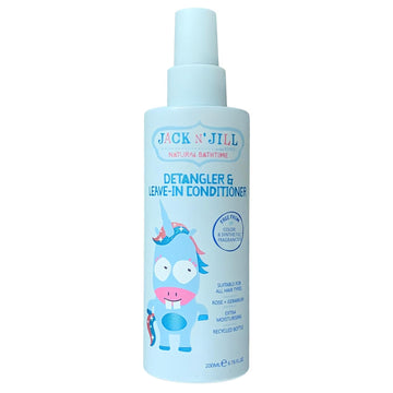 Jack N' Jill Natural Bathtime Detangler And Leave-In Conditioner - Suitable For All Hair Types, Extra Moisturising, Silicone-Free, Cruelty-Free, Vegan - 200 Ml (Pack Of 1)