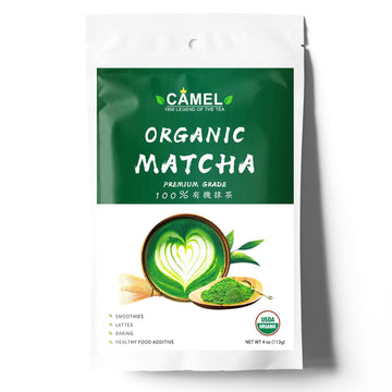 Camel Certified Organic Matcha Green Tea Powder Matcha Premium Culinary Grade 4 Oz First Harvest Pure Matcha Powder Unsweetened Baking Latte Smoothies High In Antioxidant Detox Gluten Free Vegan