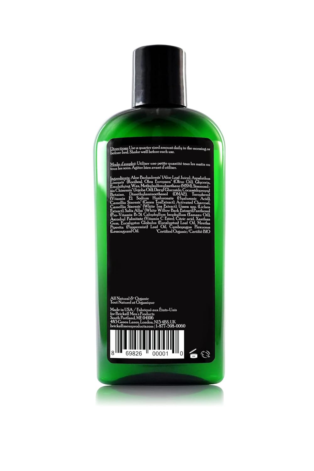 Brickell Men's Purifying Charcoal Face Wash for Men, Natural and Organic Daily Facial Cleanser, 8 Ounce, Scented : Beauty & Personal Care