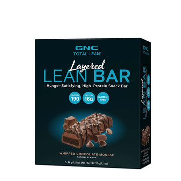 Gnc Total Lean Layered Lean Bar | Hunger-Satisfying And High-Protein Snack Bar | Whipped Chocolate Mousse | 5 Bars