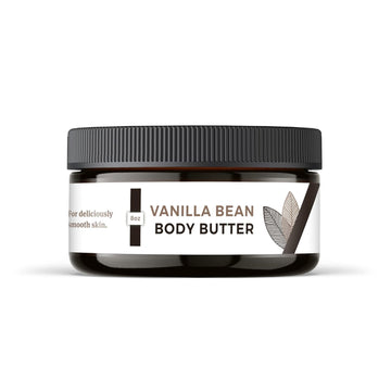 Earthley Wellness, Whipped Body Butter, Vanilla, Ultra-Hydrating & Nourishing, Softens & Soothes Dry Skin, Made With Real Vanilla Beans, Rich In Mango Butter & Apricot Oil (8Oz)