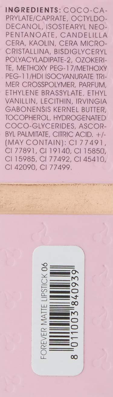 Naj-Oleari Forever Matte Lipstick Make-Up Face Woman 06 Marsala