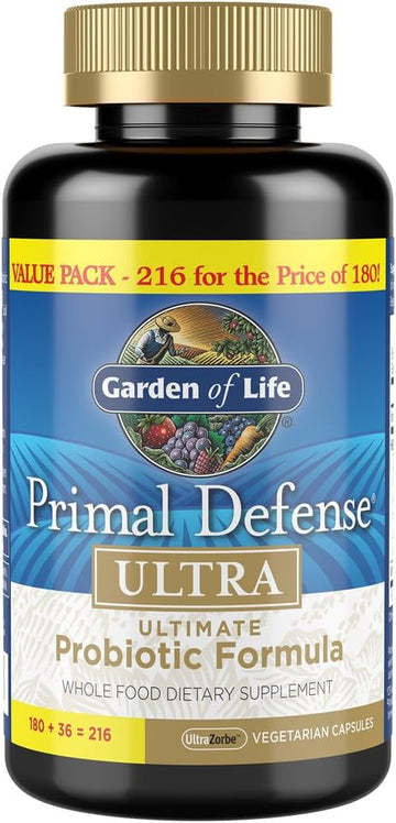 Garden Of Life Whole Food Probiotic Supplement - Primal Defense Ultra Ultimate For Digestive And Gut Health