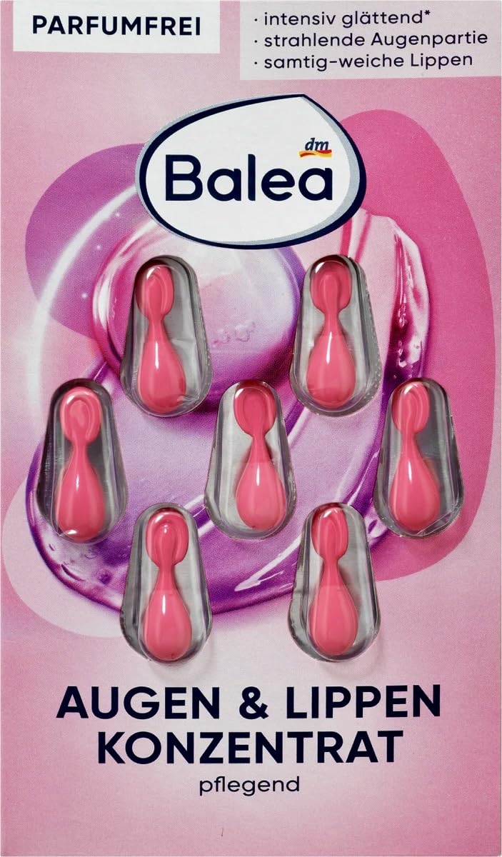 Balea Concentrate Serum Capsule For Lips And Under Eyes, 7 Pcs