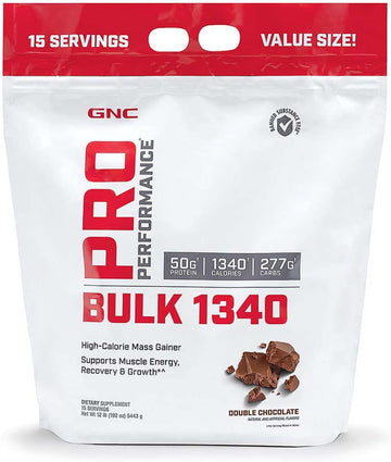 Gnc Pro Performance Bulk 1340 - Double Chocolate, 15 Servings, Supports Muscle Energy, Recovery And Growth