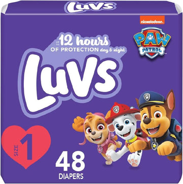 Luvs Diapers - Size 1, 48 Count, Paw Patrol Disposable Baby Diapers : Baby