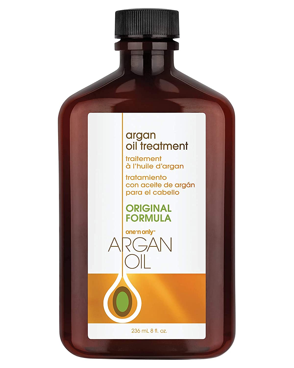 One 'N Only Argan Oil Hair Treatment, Helps Smooth And Strengthen Damaged Hair, Eliminates Frizz, Creates Brilliant Shines, Non-Greasy Formula, 8 Fl. Oz (3 Pack)