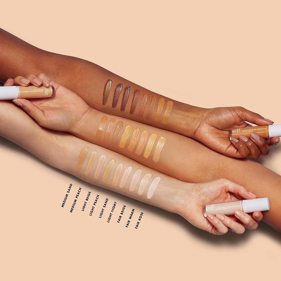 e.l.f. Hydrating Camo Concealer, Satin Finish, Conceals, Corrects & Highlights, Light Beige, 0.203 Fl Oz (6mL) : Amazon.co.uk: Beauty